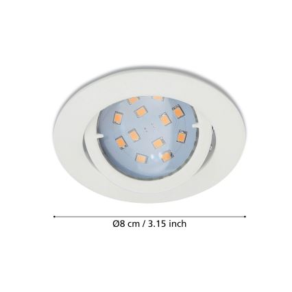 Eglo - SET 3x LED Inbouwspot TEDO 3xGU10-LED/5W/230V