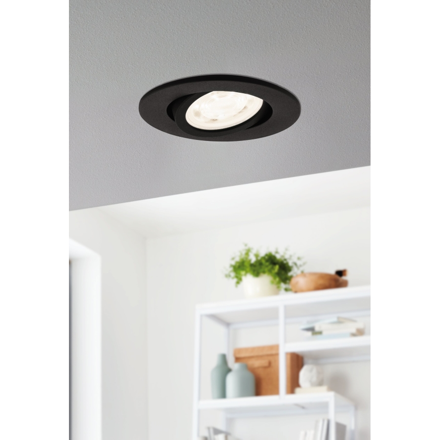 Eglo 31695 - LED RGBW Dimbare hangende plafondverlichting SALICETO-Z LED/4,7W/230V 2700-6500K zwart