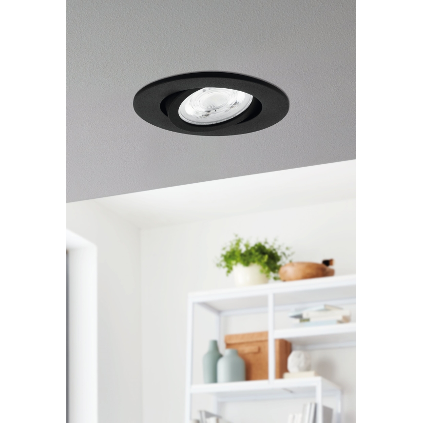 Eglo 31695 - LED RGBW Dimbare hangende plafondverlichting SALICETO-Z LED/4,7W/230V 2700-6500K zwart