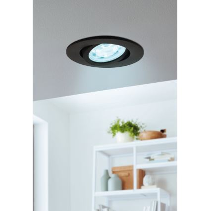 Eglo 31695 - LED RGBW Dimbare hangende plafondverlichting SALICETO-Z LED/4,7W/230V 2700-6500K zwart