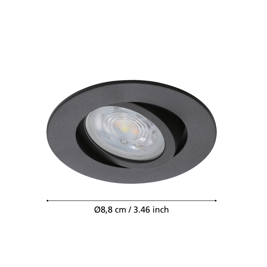 Eglo 31695 - LED RGBW Dimbare hangende plafondverlichting SALICETO-Z LED/4,7W/230V 2700-6500K zwart
