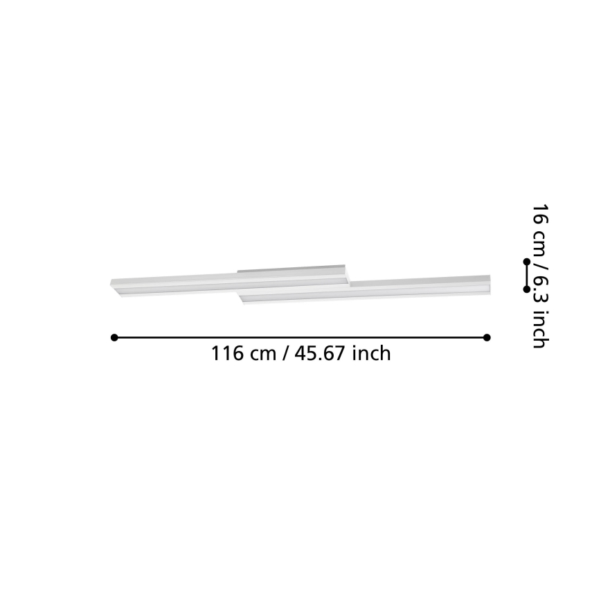 Eglo 31713 - LED RGBW Dimbare plafondlamp SALITERAS-Z LED/20,4W/230V 2700-6500K wit
