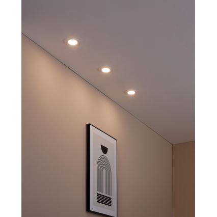 Eglo 31741 - SET van 3 dimbare LED-inbouwspots voor badkamer FUEVA-Z 1xLED/2,8W/230V 2700-6500K IP44 wit Ø 8,5 cm