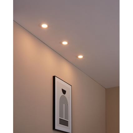 Eglo 31741 - SET van 3 dimbare LED inbouwspots voor de badkamer FUEVA-Z LED/2,8W/230V 2700-6500K IP44 wit Ø 8,5 cm