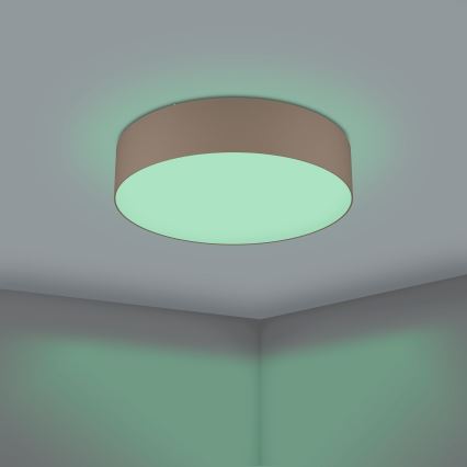 Eglo 31767 - LED RGBW dimbare plafondlamp ROMAO-Z LED/35W/230V 2700-6500K Ø 57 cm taupe