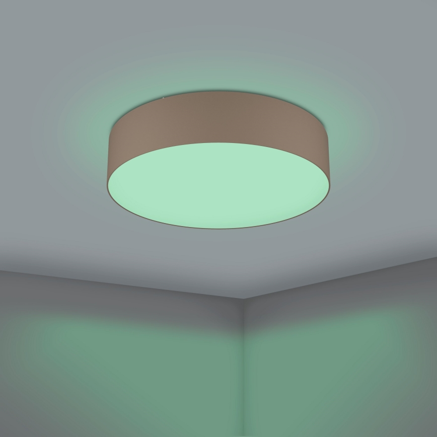 Eglo 31767 - LED RGBW dimbare plafondlamp ROMAO-Z LED/35W/230V 2700-6500K Ø 57 cm taupe