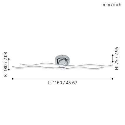 Eglo - LED Plafondverlichting LED/40W/230V