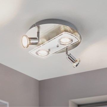 Eglo 32001 - LED plafondlamp PAWEDO 1 4xGU10-LED/3W/230V