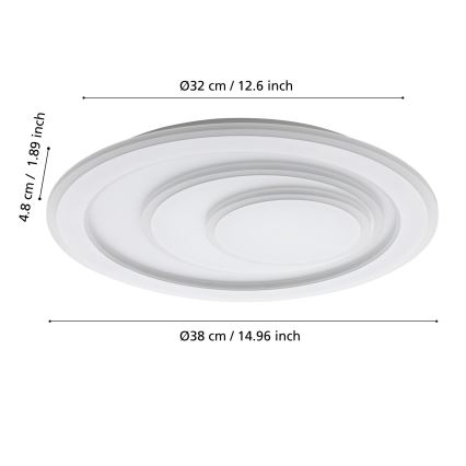 Eglo - LED Plafondlamp LED/14,7W/230V diameter 38 cm