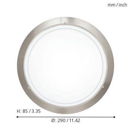 Eglo 32094 - LED Plafondlamp PLANET LED/11W/230V 3000K mat chroom