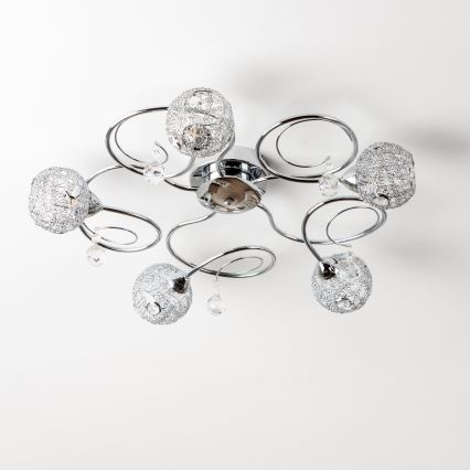 Eglo 32103 - LED opbouwkroonluchter VELAGO 5xG9/33W/230V glanzend chroom