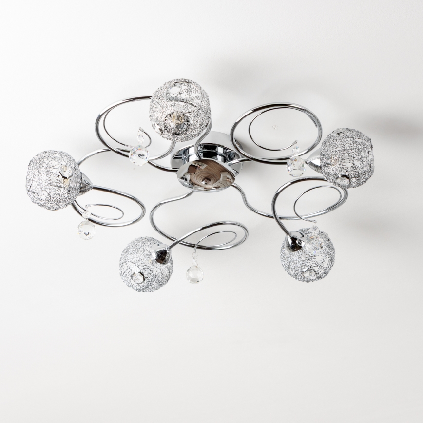 Eglo 32103 - LED opbouwkroonluchter VELAGO 5xG9/33W/230V glanzend chroom