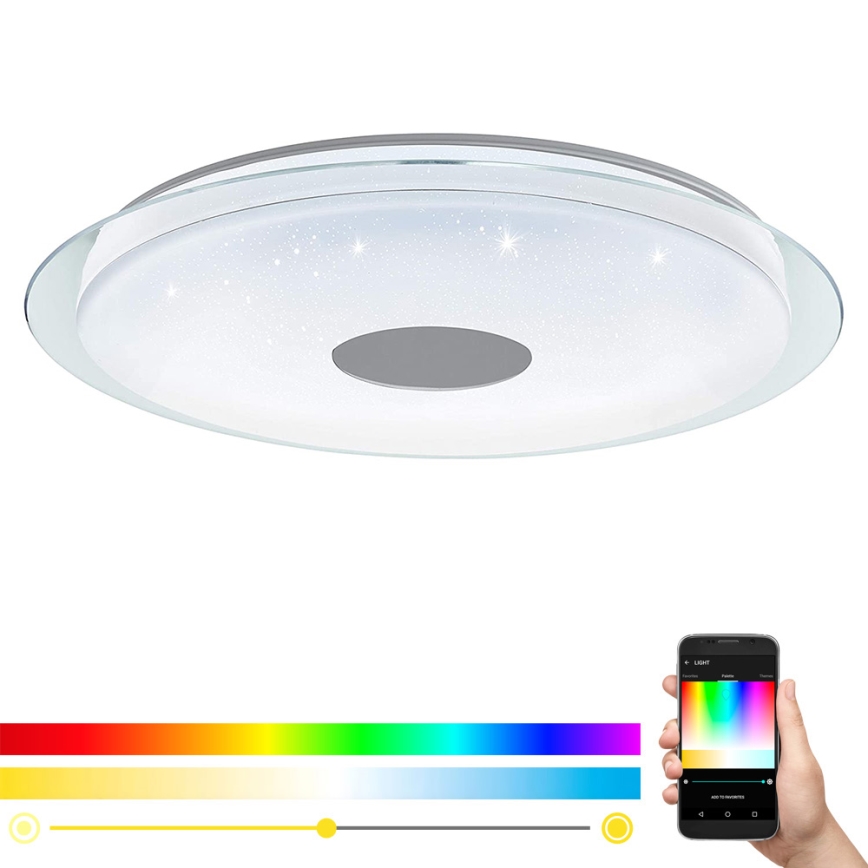 Eglo 32344 - LED RGBW dimbare plafondlamp LANCIANO-C LED/53W/230V 2700-6500K + afstandsbediening