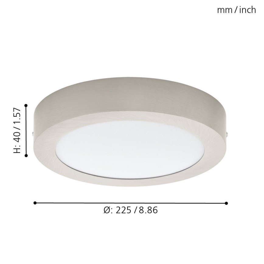 Eglo 32442 - LED-plafondlamp FUEVA 1 LED/18W/230V Ø 22,5 cm