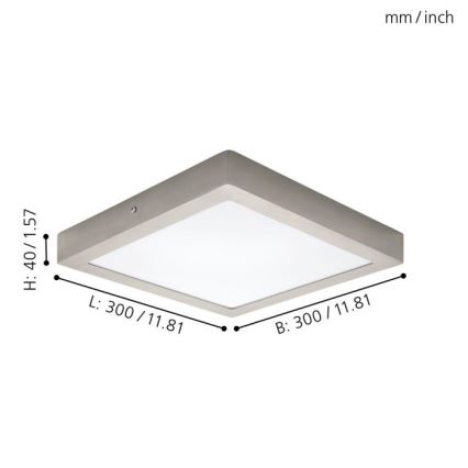 Eglo 32446 - LED plafondlamp FUEVA 1 LED/24W/230V 30x30 cm