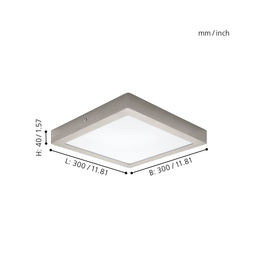 Eglo 32446 - LED plafondlamp FUEVA 1 LED/24W/230V 30x30 cm