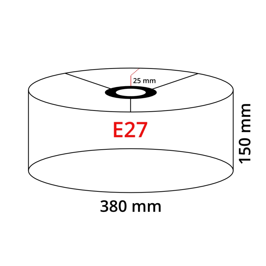 Eglo 32474 - Universele lampenkap TUNJA E27 Ø 38 cm bruin