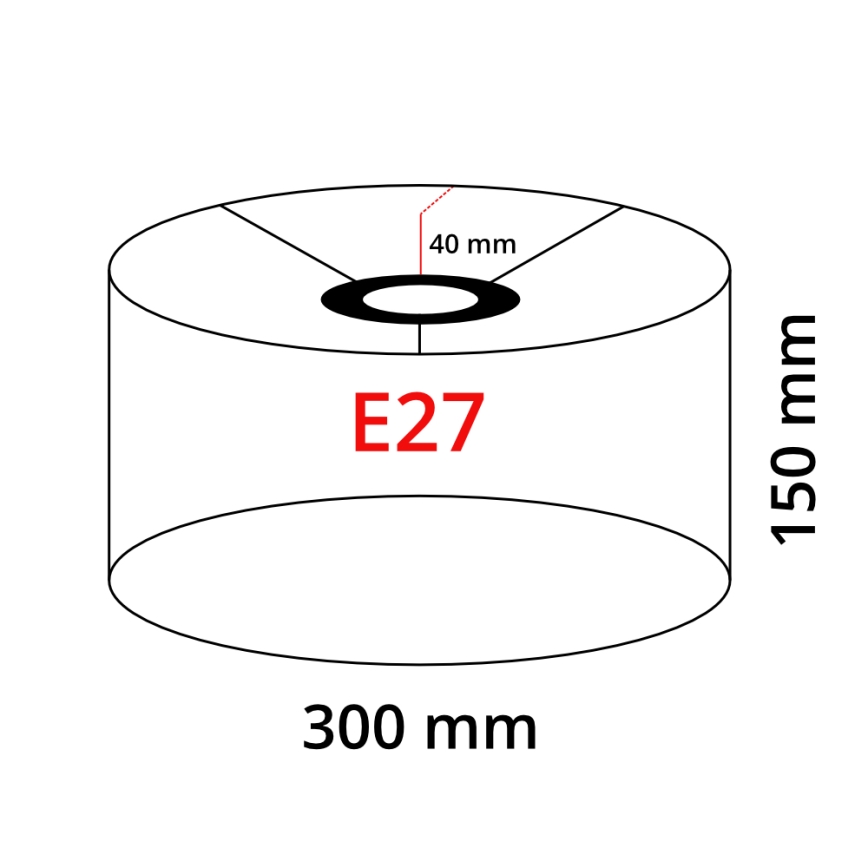 Eglo 32481 - Universele lampenkap TUNJA E27 diameter 30 cm zwart/koper