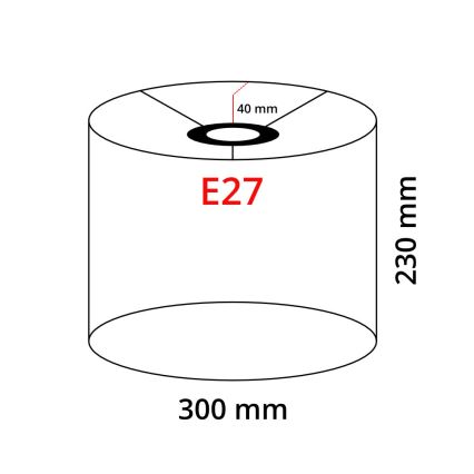 Eglo 32492 - Universele lampenkap TUNJA E27 diameter 30 cm zwart/koper
