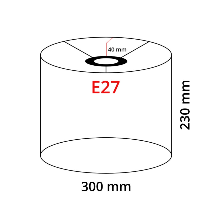 Eglo 32492 - Universele lampenkap TUNJA E27 diameter 30 cm zwart/koper