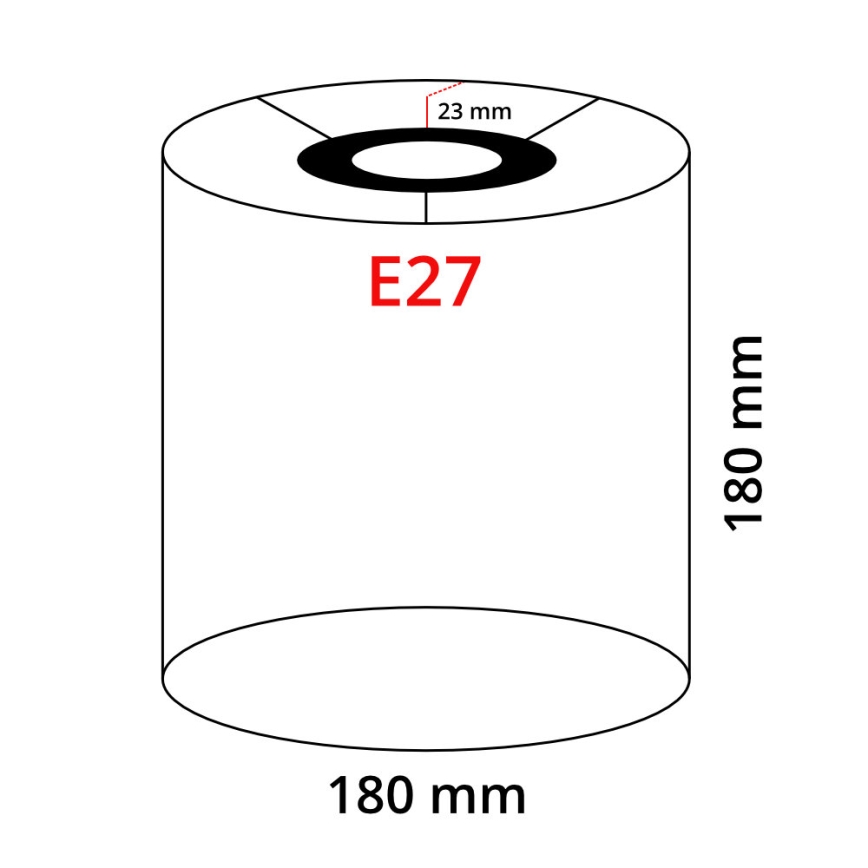 Eglo 32497 - Universele lampenkap TUNJA E27 diameter 18 cm zwart/koper