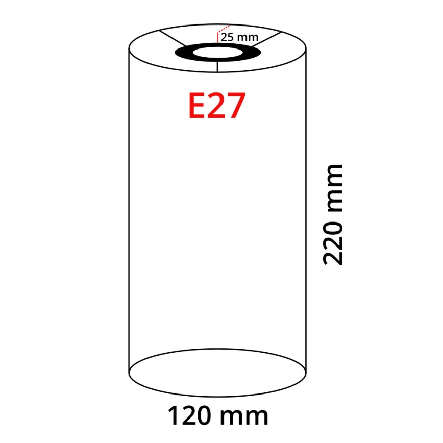 Eglo 32498 - Universele lampenkap TUNJA E27 diameter 12 cm wit