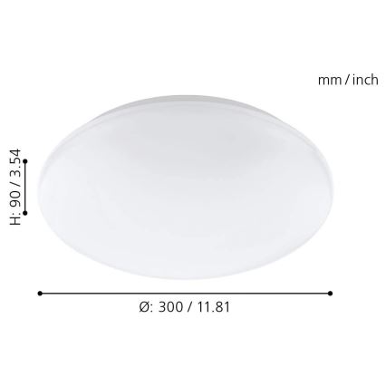 Eglo - LED RGB Dimbare wand- en plafondlamp GIRON-C LED/17W/230V