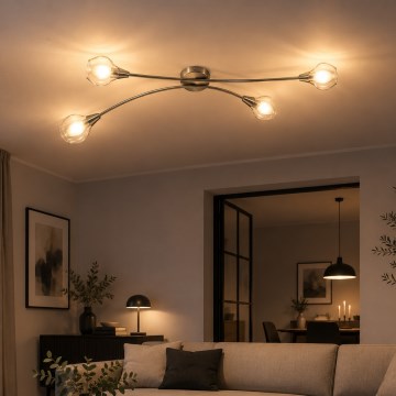 Eglo 32594 - Plafondlamp ARNADO 4xG9/33W/230V mat chroom