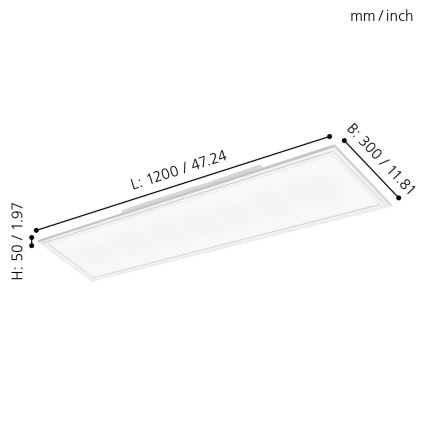 Eglo - LED Bevestigd lichtpaneel SALOBRENA LED/33W/230V