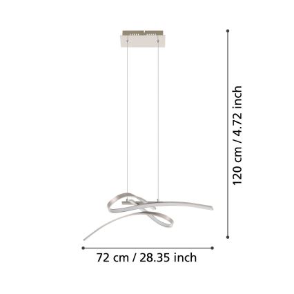 Eglo 32853 - LED kroonluchter aan kabel SYMPHONIE LED/18,9W/230V