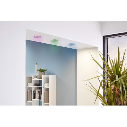 Eglo - Set van 3 dimbare RGB LED-inbouwspots FUEVA-C LED/3W/230V Ø 8,5 cm