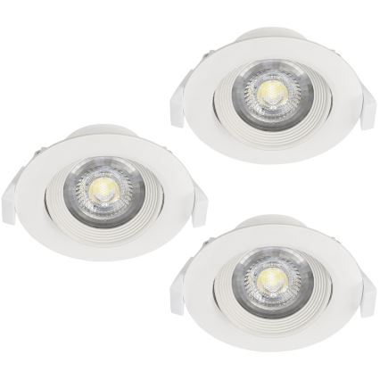 Eglo - SET 3x Inbouwlamp SARTIANO 1xLED/5W/230V