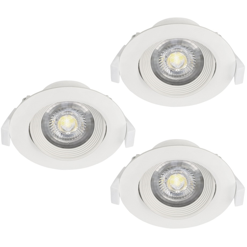 Eglo - SET 3x Inbouwlamp SARTIANO 1xLED/5W/230V