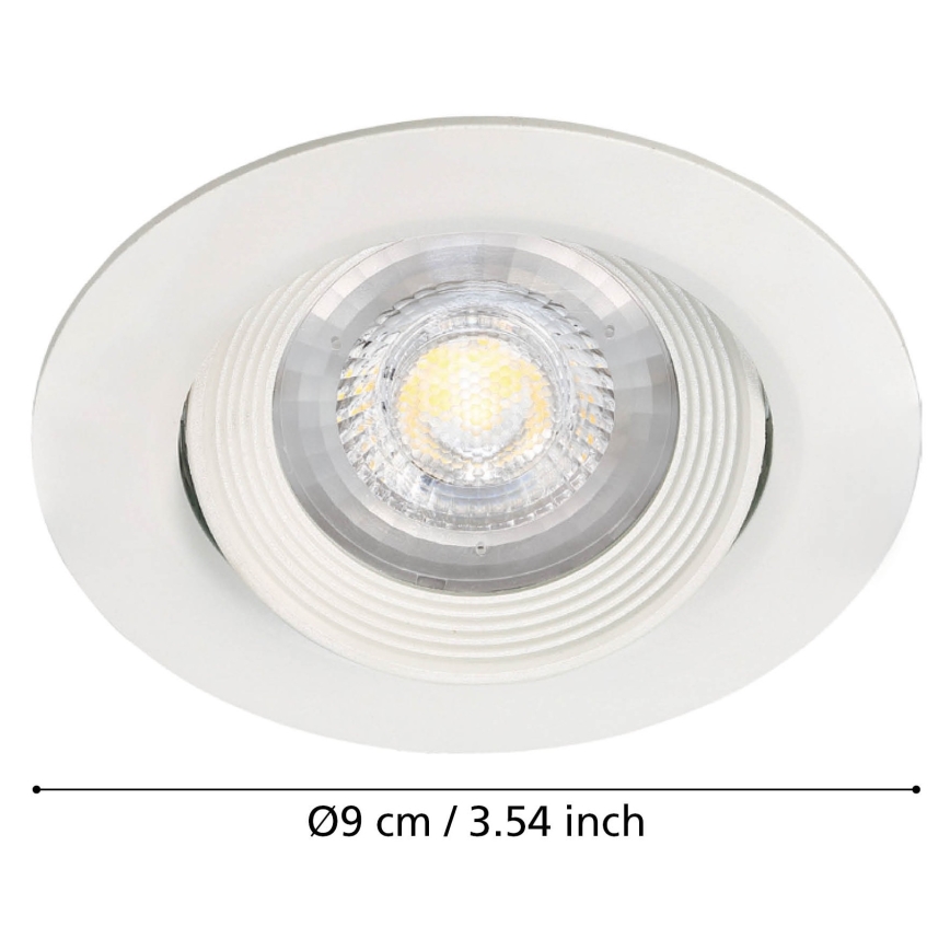 Eglo - Set van 3 inbouwspots SARTIANO LED/5W/230V