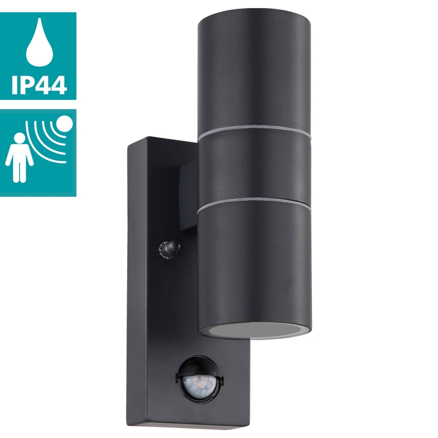Eglo - LED Wandlamp voor buiten met sensor 2xGU10/3W/230V IP44