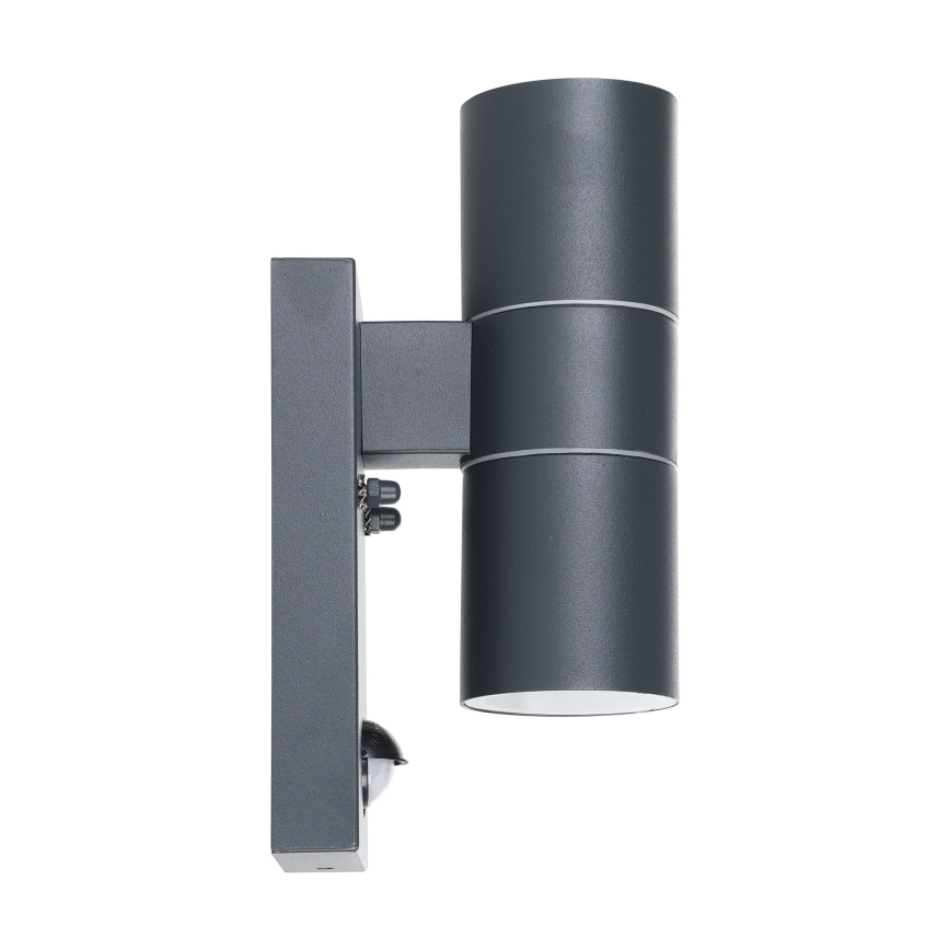 Eglo - LED Wandlamp voor buiten met sensor 2xGU10/3W/230V IP44