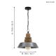 Eglo 33024 - Hanglamp aan ketting RIDDLECOMBE 1xE27/60W/230V