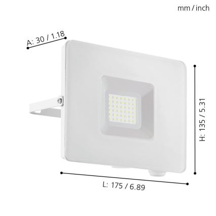 Eglo - LED Schijnwerper LED/30W/230V IP65