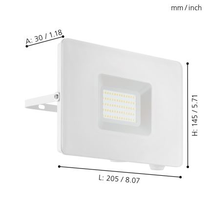 Eglo - LED Schijnwerper LED/50W/230V IP65