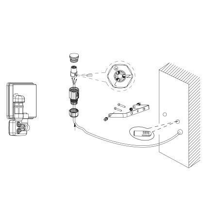 Eglo - LED Schijnwerper met sensor LED/50W/230V IP44