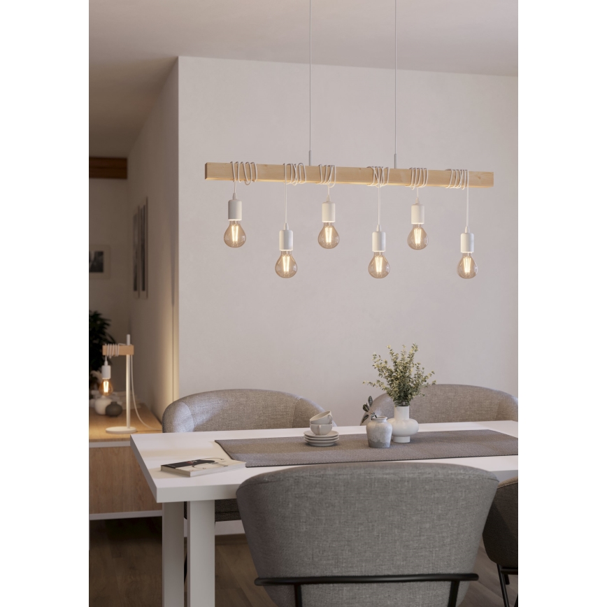 Eglo - Hanglamp aan koord TOWNSHEND 6xE27/60W/230V