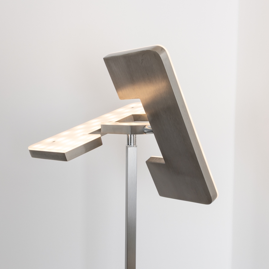 Eglo 33182 - Dimbare LED Staande lamp SOLANO 1xLED/26W/230V +1xLED/3,2W 3000K mat chroom