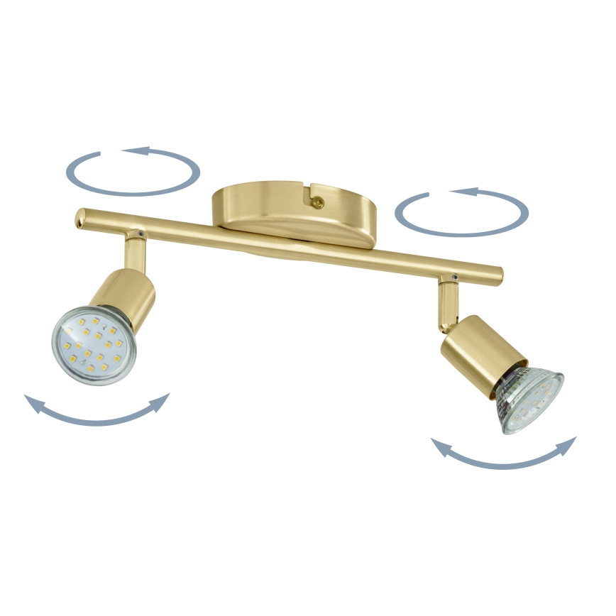 Eglo - LED Spot 2xGU10/2,8W/230V 3000K goud