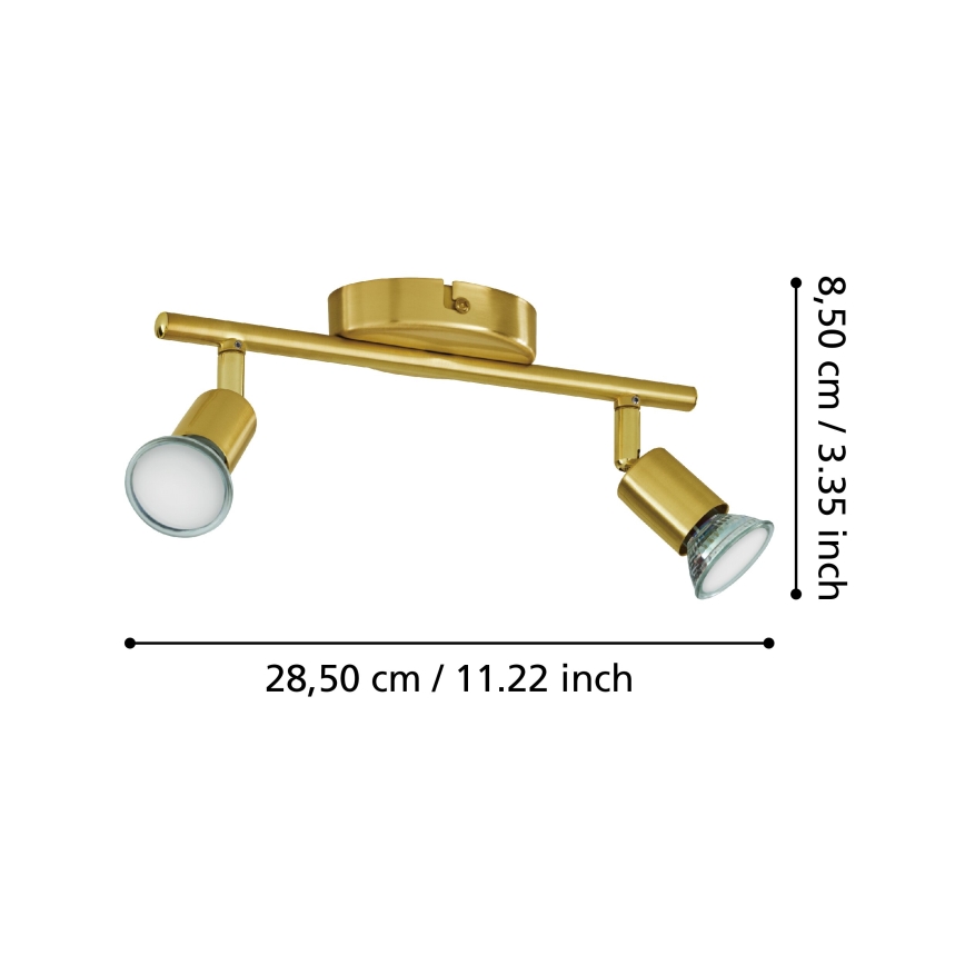 Eglo - LED Spot 2xGU10/2,8W/230V 3000K goud
