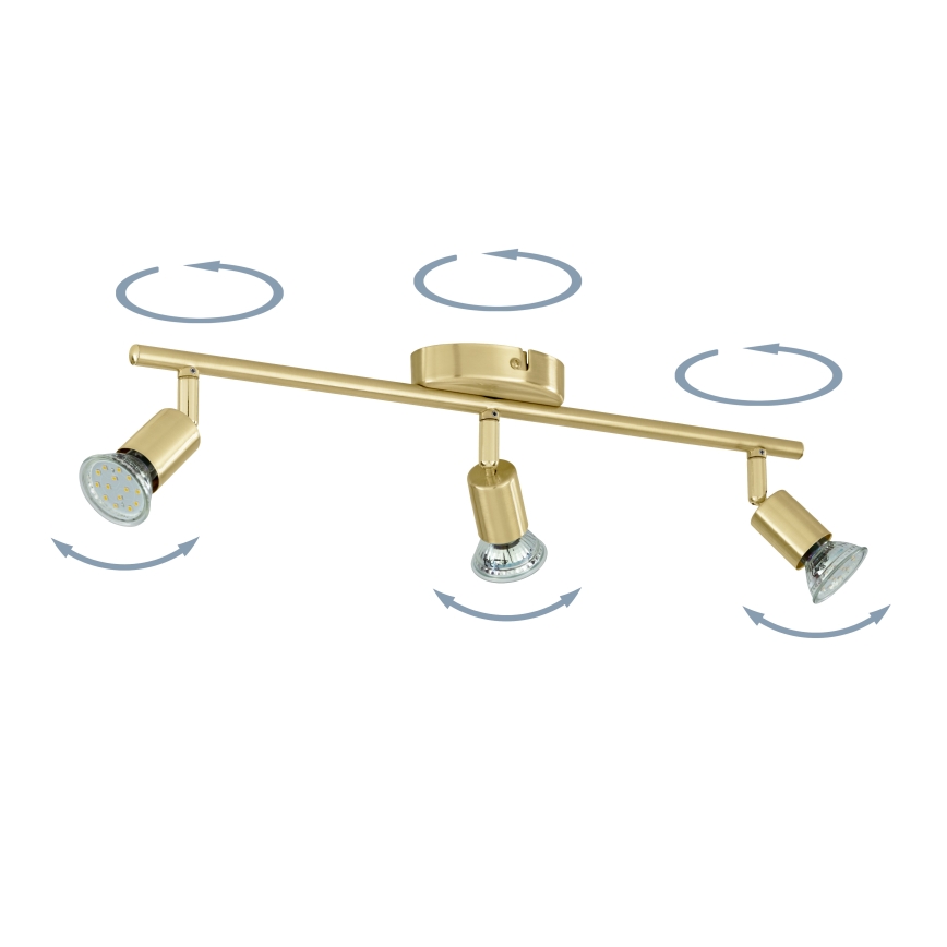 Eglo - LED Spot 3xGU10/2,8W/230V 3000K goud