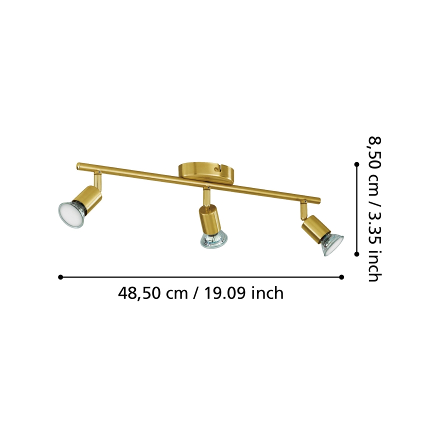 Eglo - LED Spot 3xGU10/2,8W/230V 3000K goud