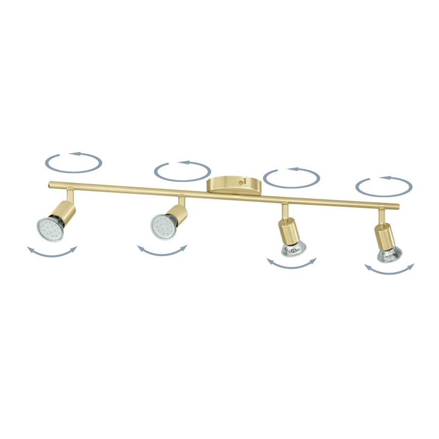 Eglo - LED Spot 4xGU10/2,8W/230V 3000K goud