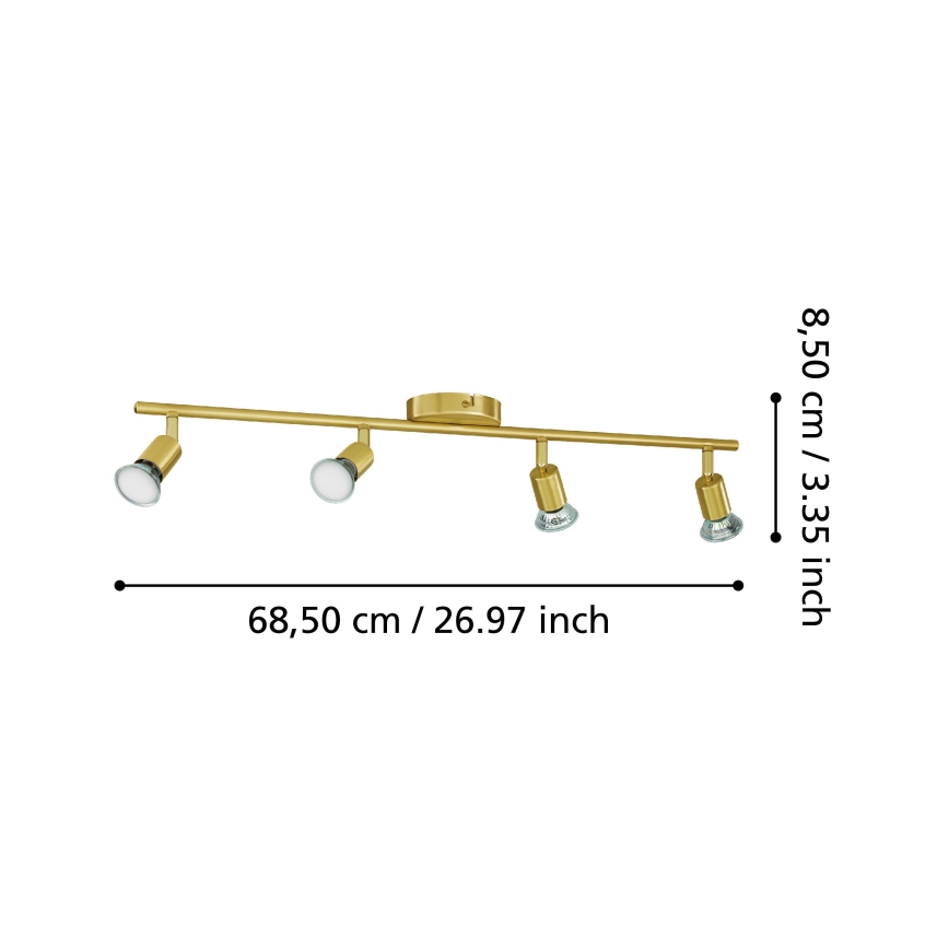 Eglo - LED Spot 4xGU10/2,8W/230V 3000K goud