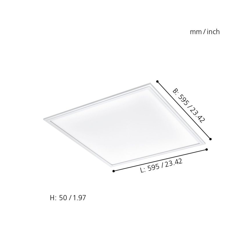 Eglo 33204 - LED RGBW Dimbare lamp SALOBRENA-C LED/34W/230V 2700-6500K + afstandsbediening
