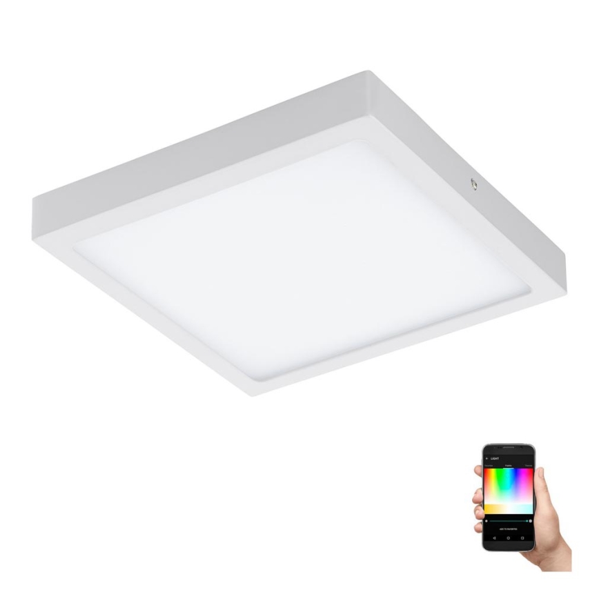 Eglo 33209 - LED RGBW dimbare plafondlamp FUEVA-C LED/21W/230V 2700-6500K 30x30 cm wit
